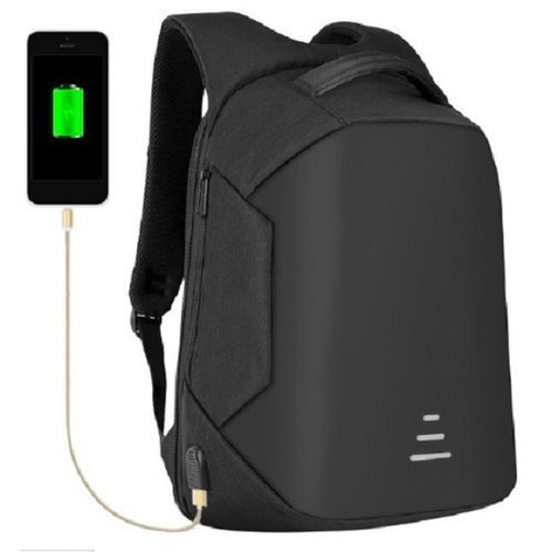 Waterproof Anti-Theft Smart Bag, Travel Backpack & Laptop Bag With USB Charging Port -Black